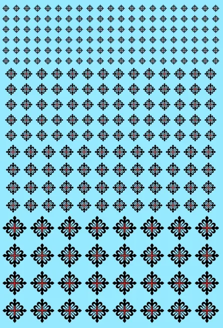 A6 -  Knights Templar Military Spanish Order of Montesa Waterslide Transfer Sheet