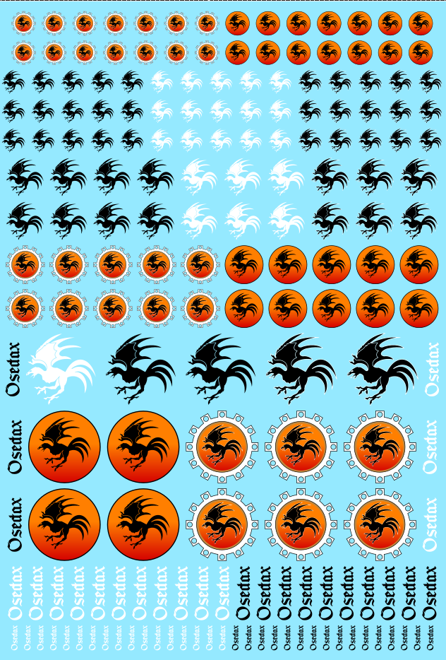 A6 - Legio Osedax The Cockatrices Transfer Sheet