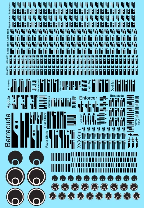 A6 - Tau Sept Markings - N'dras Transfer Sheet