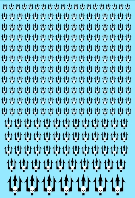 A6 - Emperors Spears Transfer Sheet