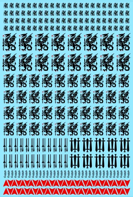 A6 - House Griffith Imperial Knights Transfer Sheet