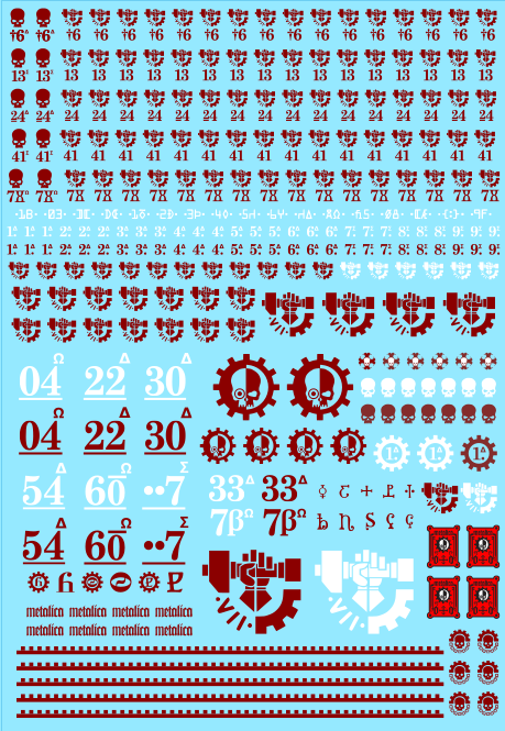 A6 - Forge World Metallica Transfer Sheet