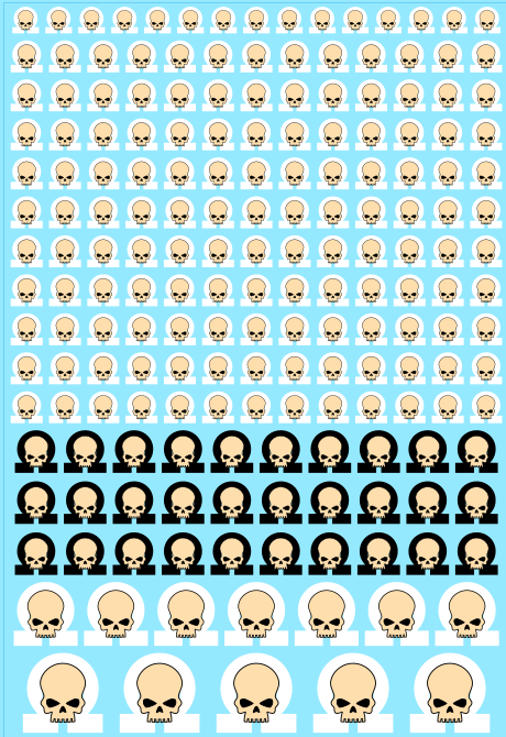 A6 - Omega Skulls Transfer Sheet