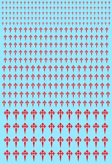 A6 -  Knights Templar Military Spanish Order of Santiago Waterslide Transfer Sheet