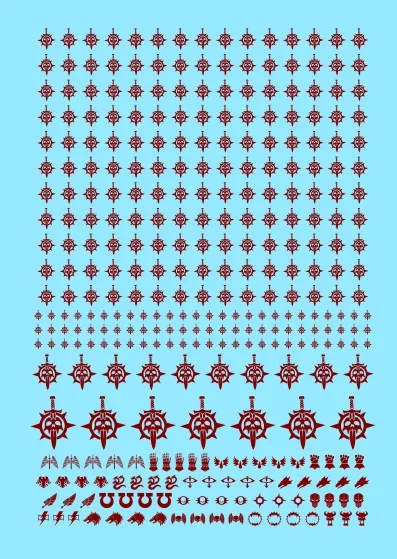 A6 - Blackshields Desolation Hounds Horus Hersy Transfer Sheet