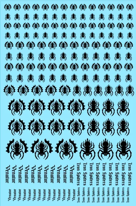 A6 -  Legio Venator Iron Spiders Transfer Sheet