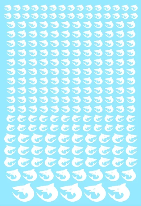 A6 -  Carcharodons Space Sharks Transfer Sheet