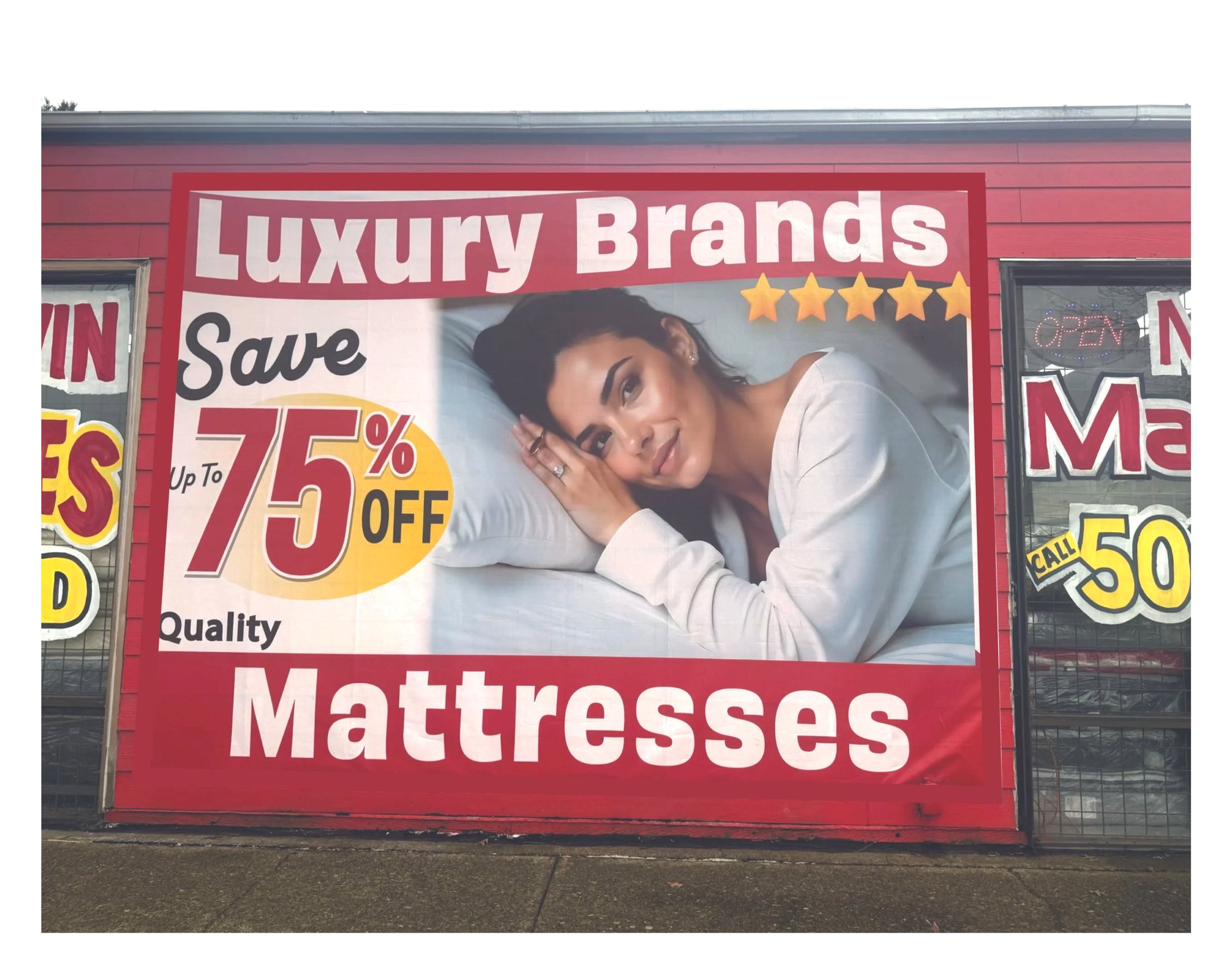 Banner Bolted to Wall