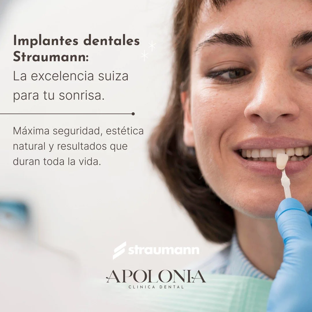 Perder una pieza dental no deber&iacute;a hacerte perder la confianza.
En Cl&iacute;nica Apolonia (Valladolid) trabajamos con implantes Straumann, l&iacute;deres mundiales en implantolog&iacute;a suiza, por su precisi&oacute;n, durabilidad y resultad