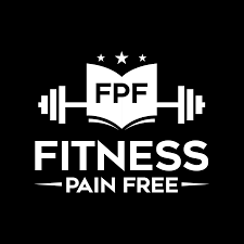 Logo for FPF Fitness with a barbell, stars, and the words 'Pain Free'