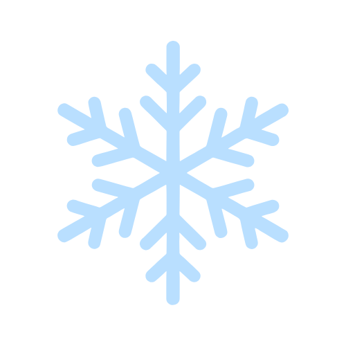 Flocon de neige bleu sur fond blanc