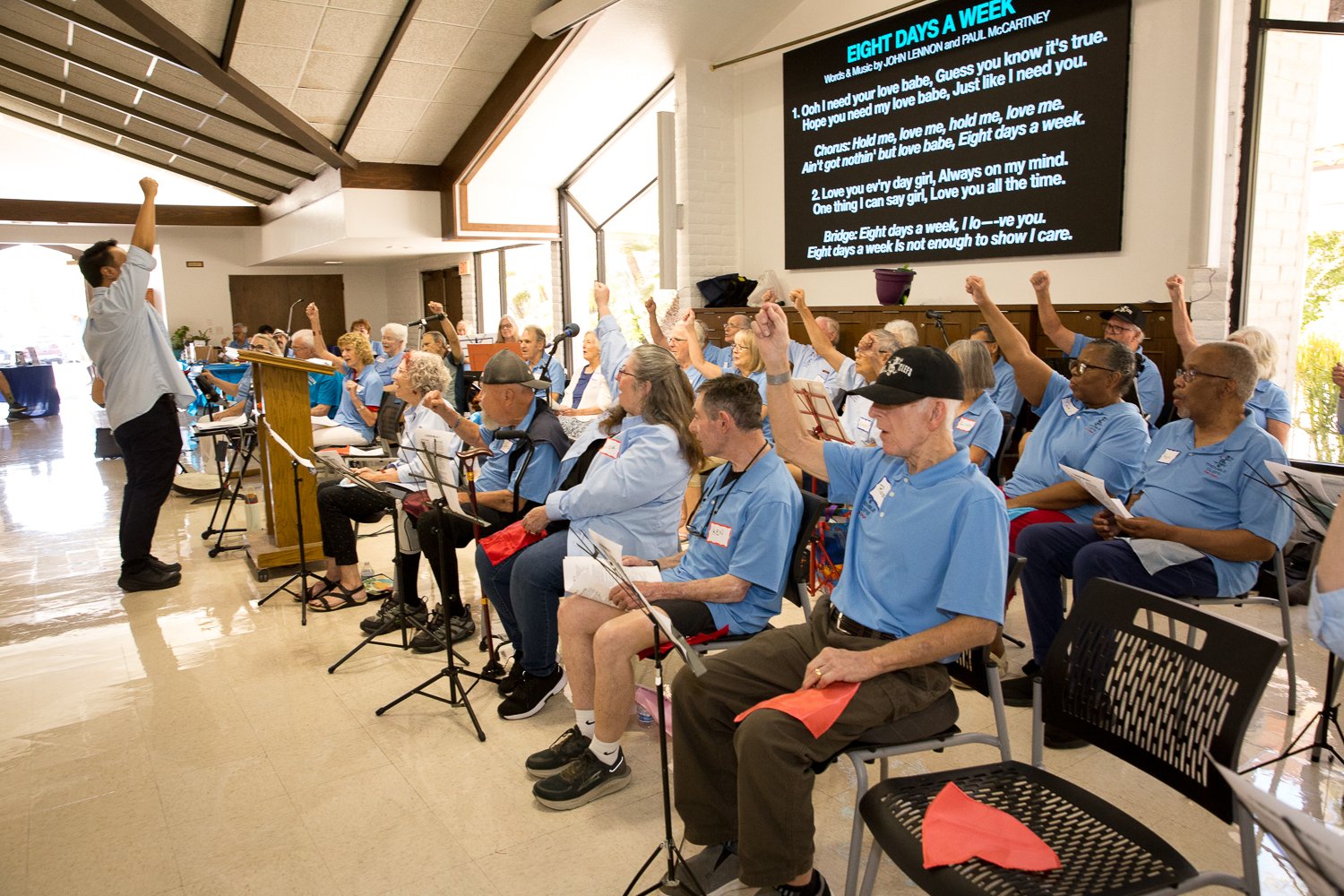 Tremble Clefs during a Sing Strong Session