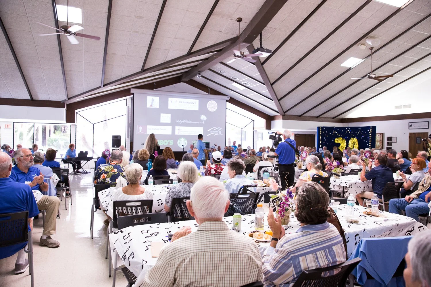 A group of people celebrating
