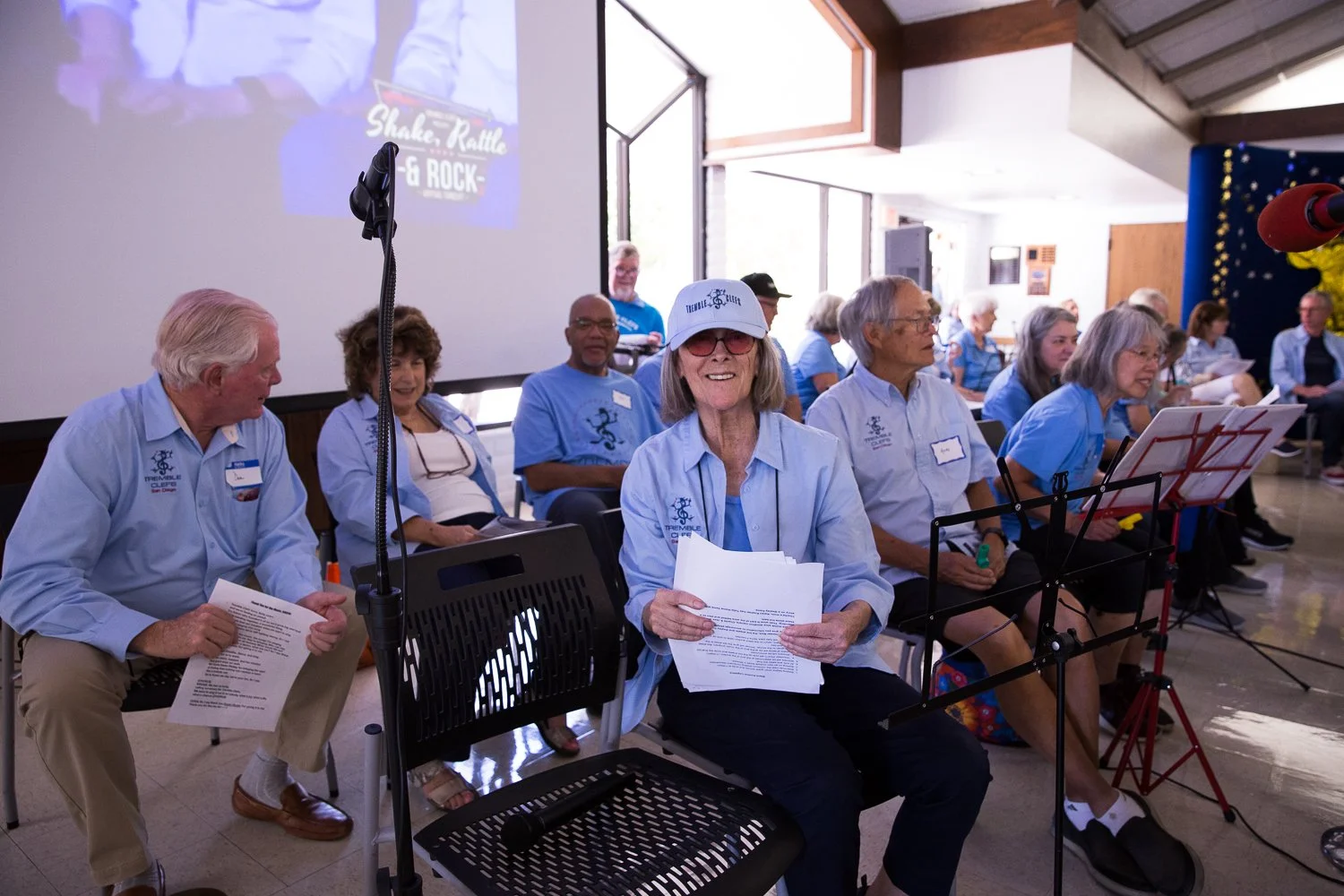 Members singing in chorus