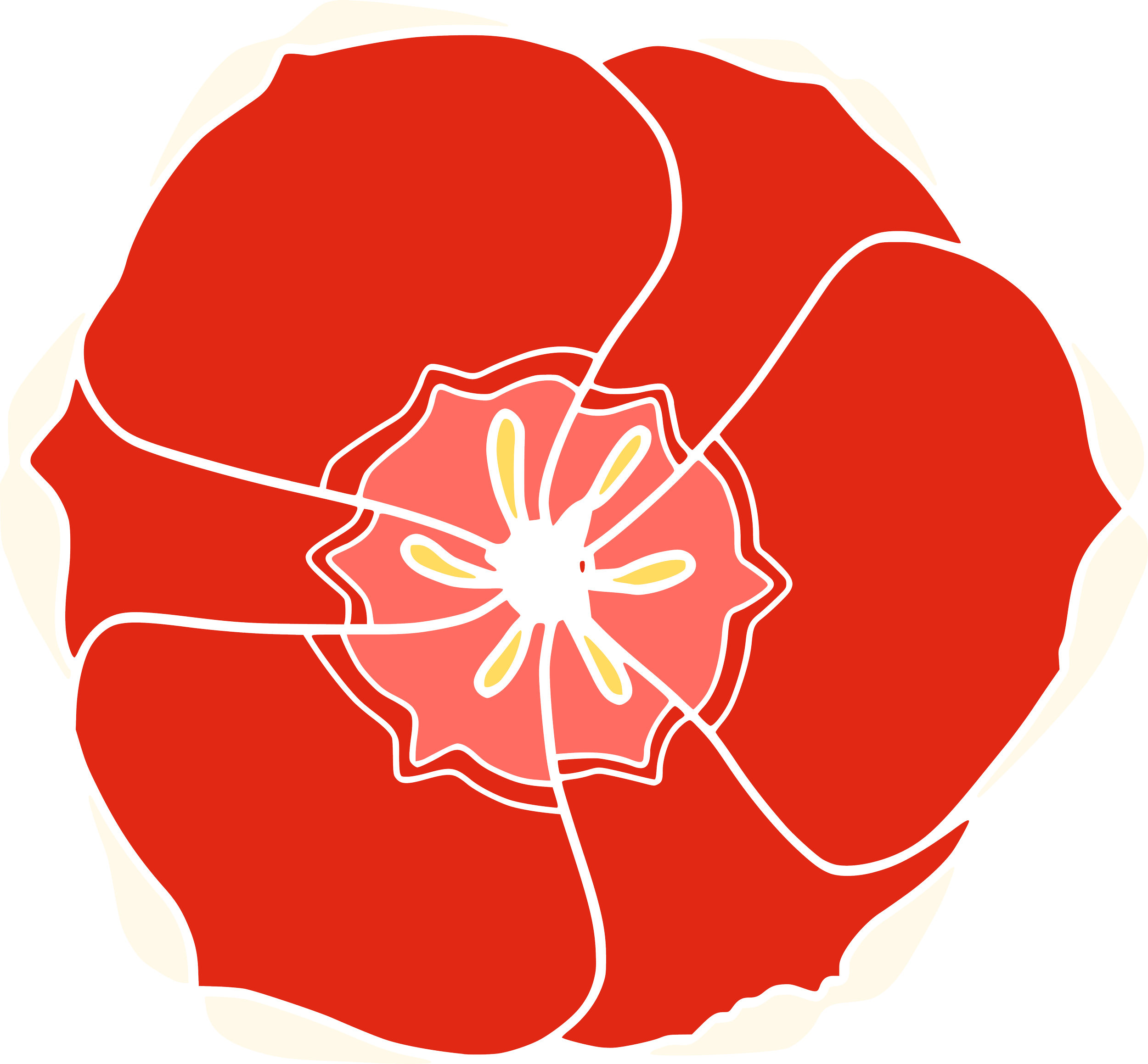 A rotating image of an open tulip flower