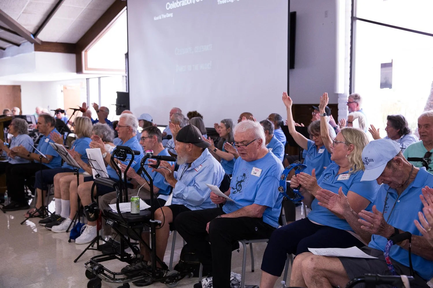 Members participating in a Sing Strong Session