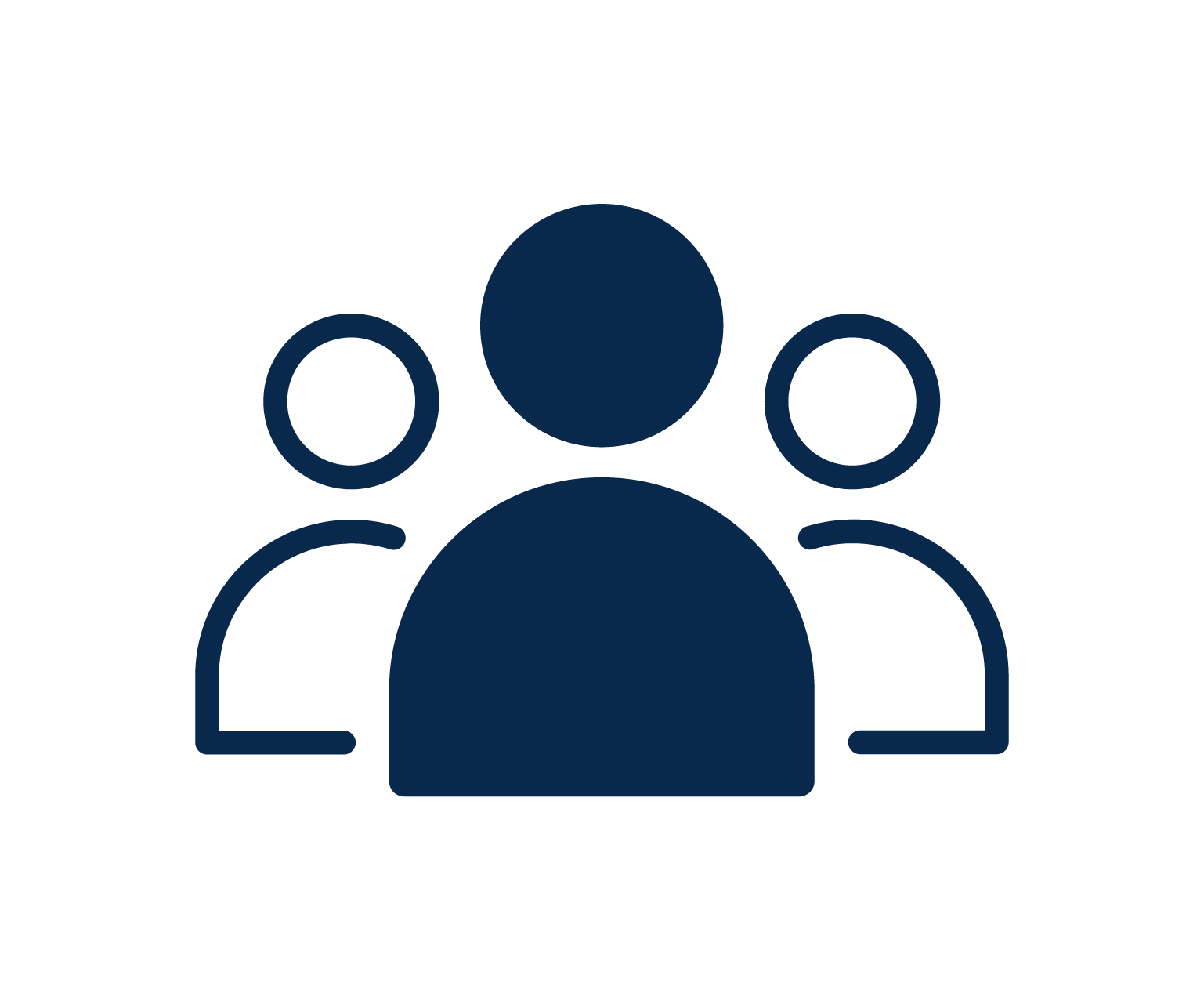 An icon of three people