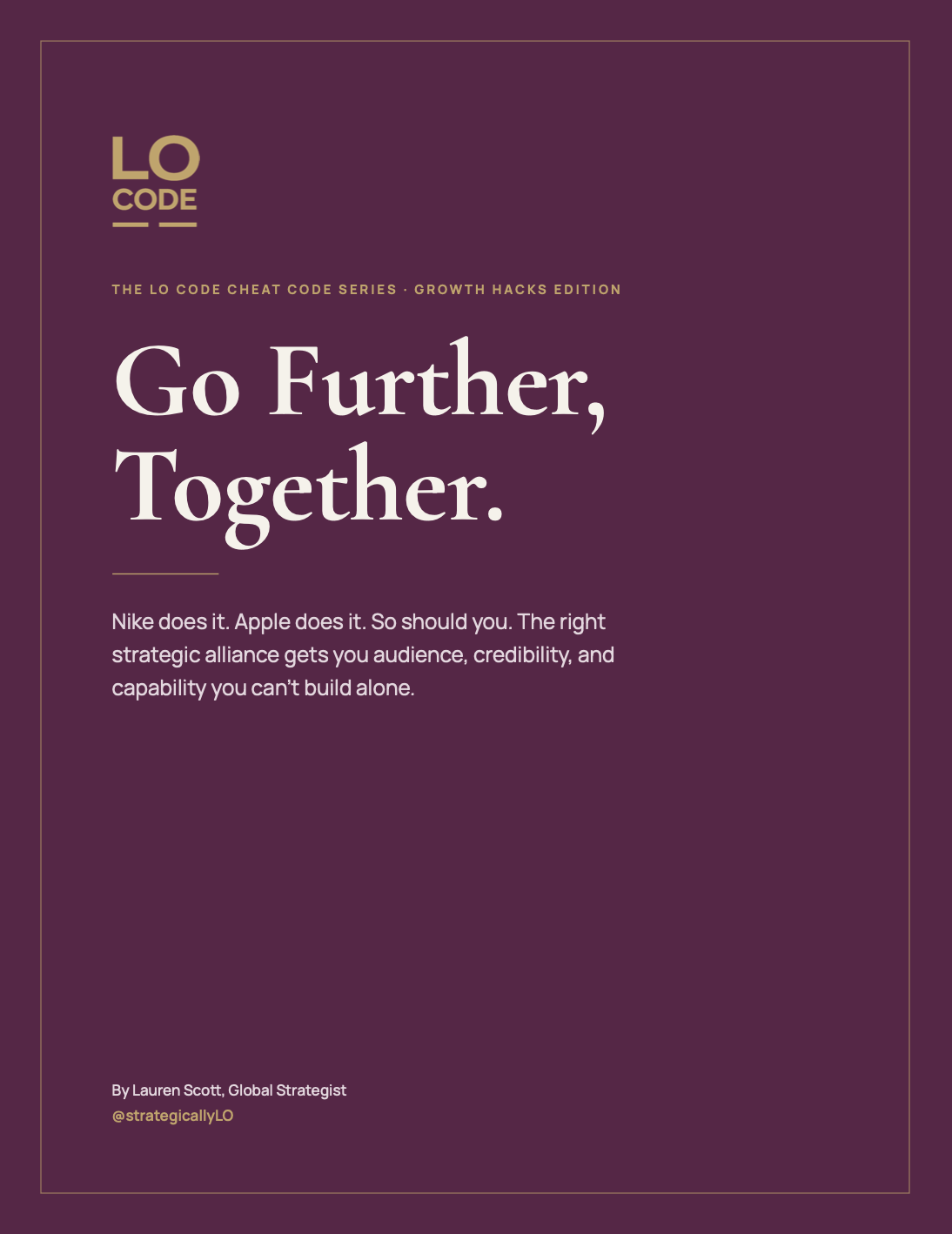 Go Further, Together
