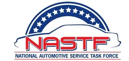 NASTF logo with stars and text, indicating National Automotive Service Task Force