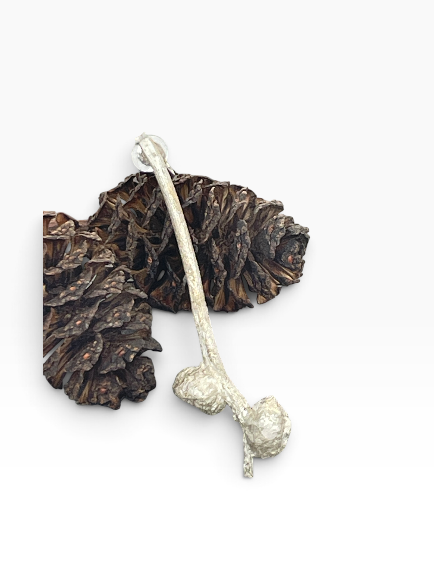 Acorn Earrings in Solid Sterling Silver