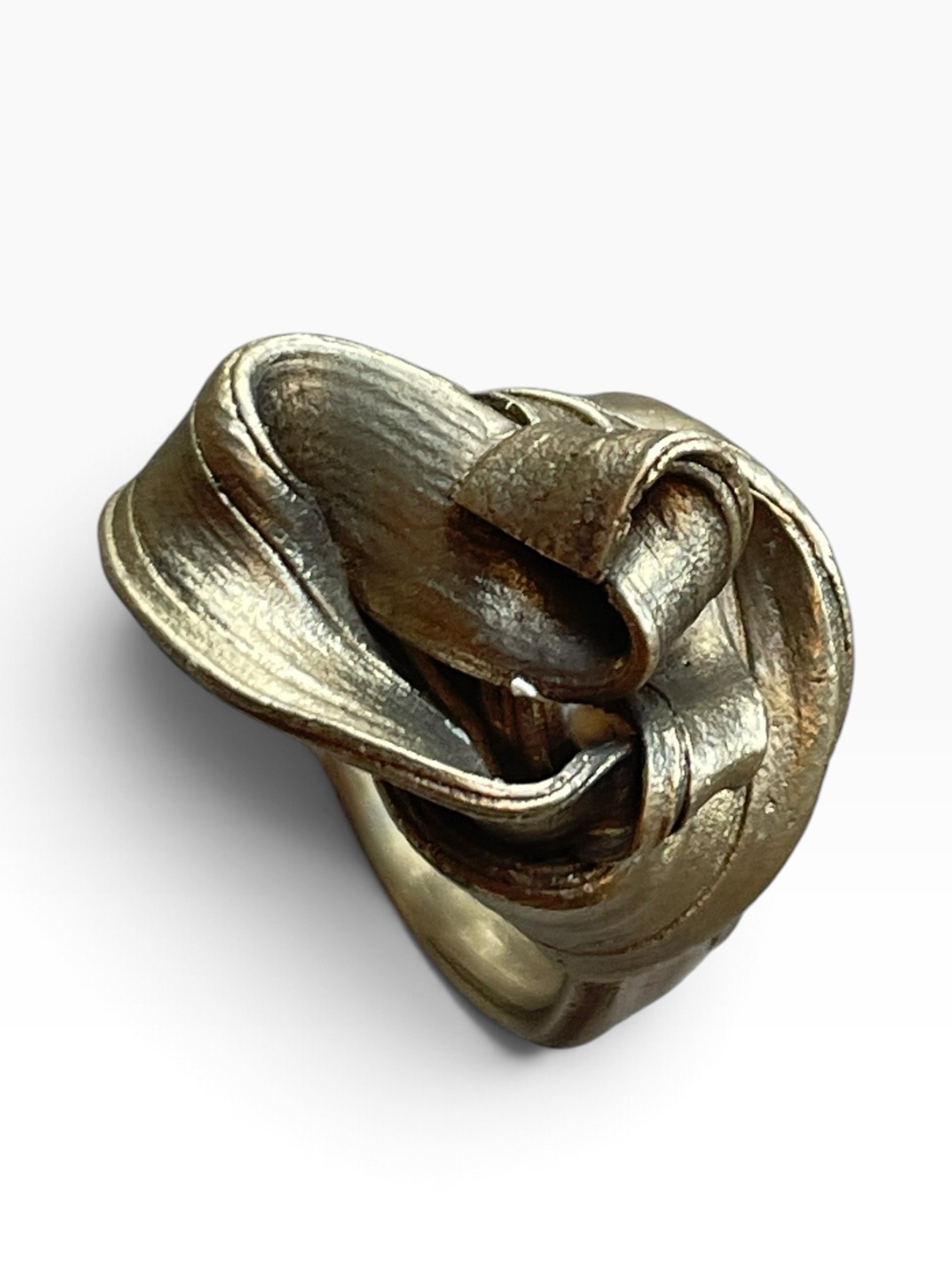 Flow Sculptural Ring in Bronze
