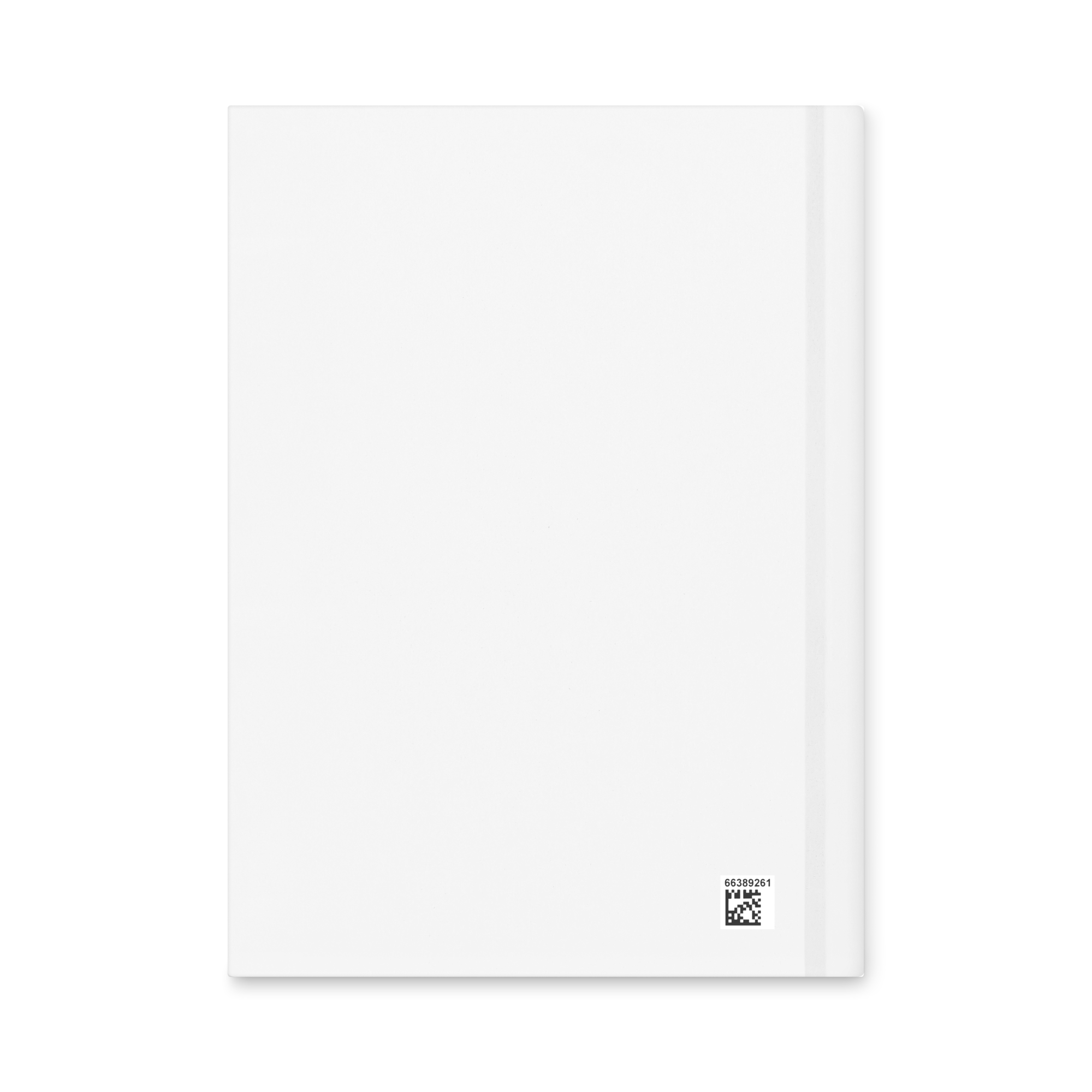 Journal - White notebook, back cover.