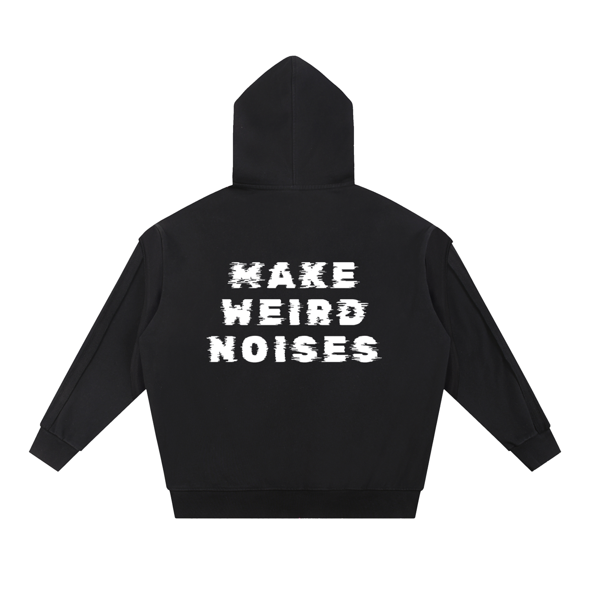 Hoodie Number Three - Make (Black/White)