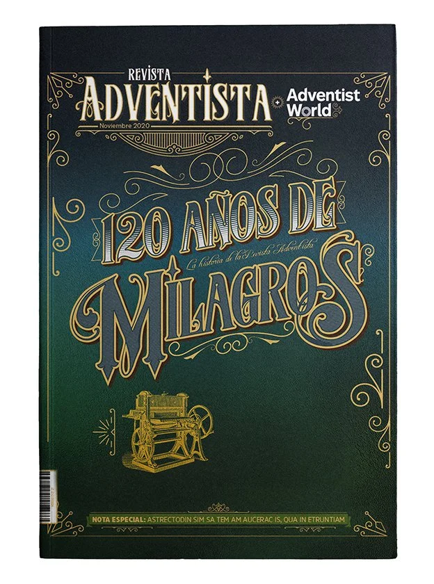 Diseño de portada de revista institucional.
