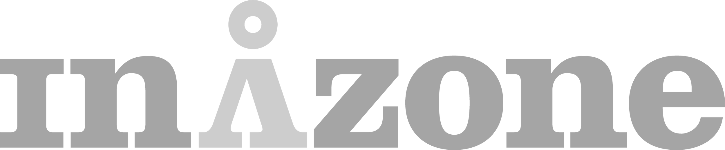 Close-up of the Amazon logo in black and white.