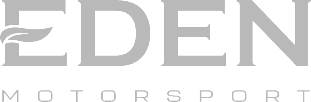 Logo of Eden Motorsports featuring the word 'EDEN' with a leaf design replacing the letter 'E' and the word 'MOTORSPORT' underneath.