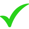 Green check mark.