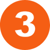 Orange circle with the number 3 in black