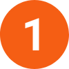 Orange circle with the number 1 in black.