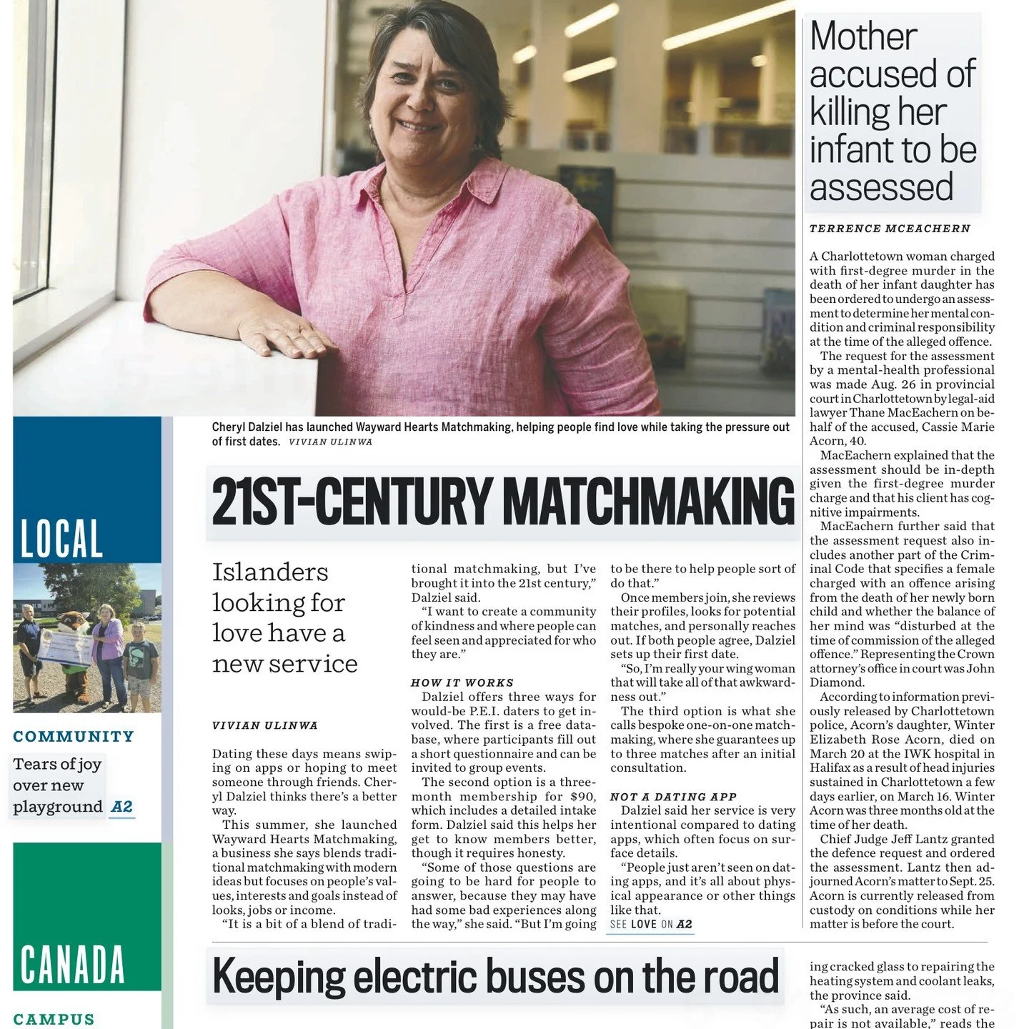 I really appreciate local journalism! Thanks for writing about Wayward Hearts 
I want Islanders from one end of PEI to the other to know that they now have a new way to find love. 
😇