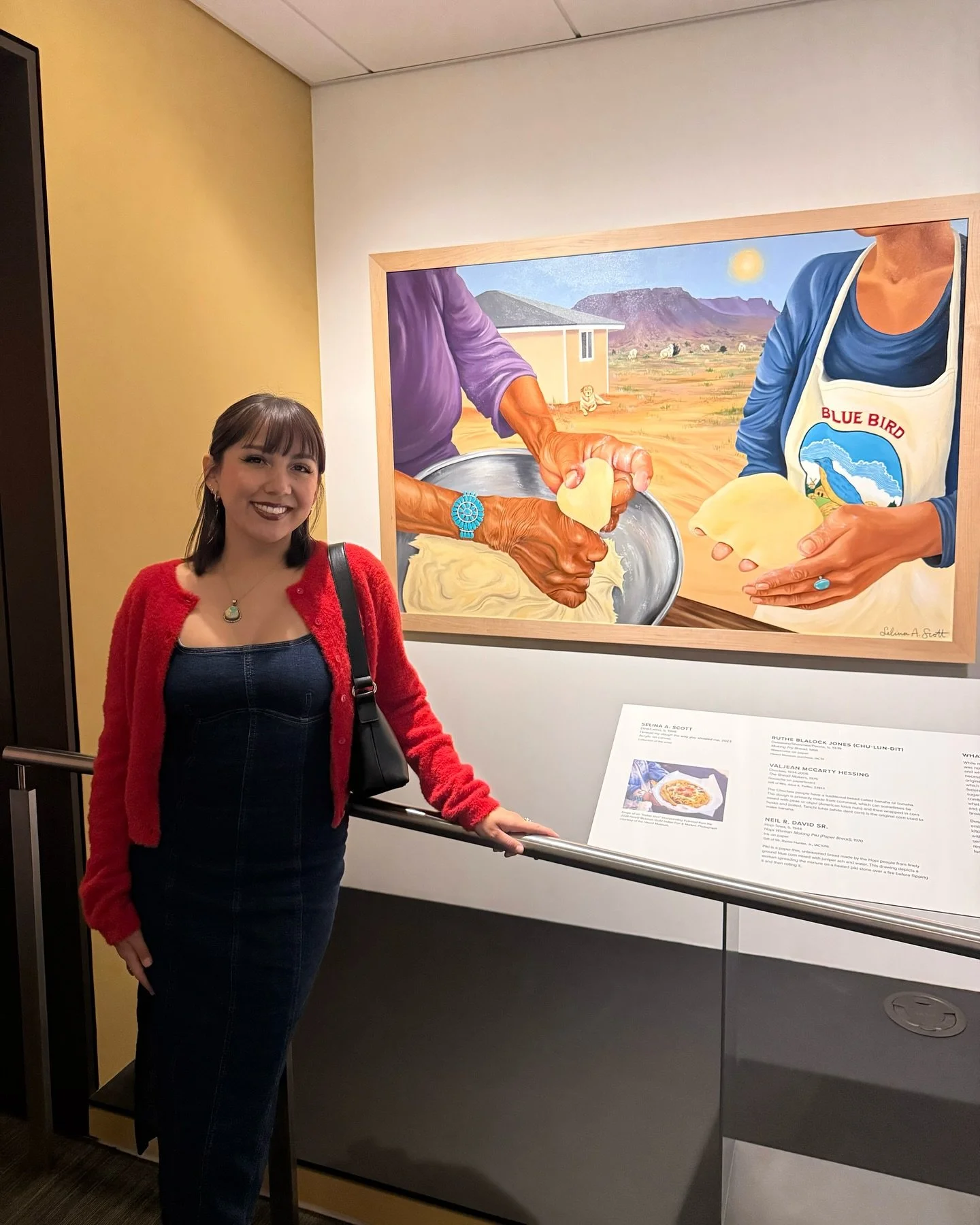 A dream come true last night✨ 
I am incredibly humbled and excited to exhibit my painting at the Heard Museum. This painting has taken me on a journey in my art career and I owe it all to the love that raised me, depicted in this painting, and to God