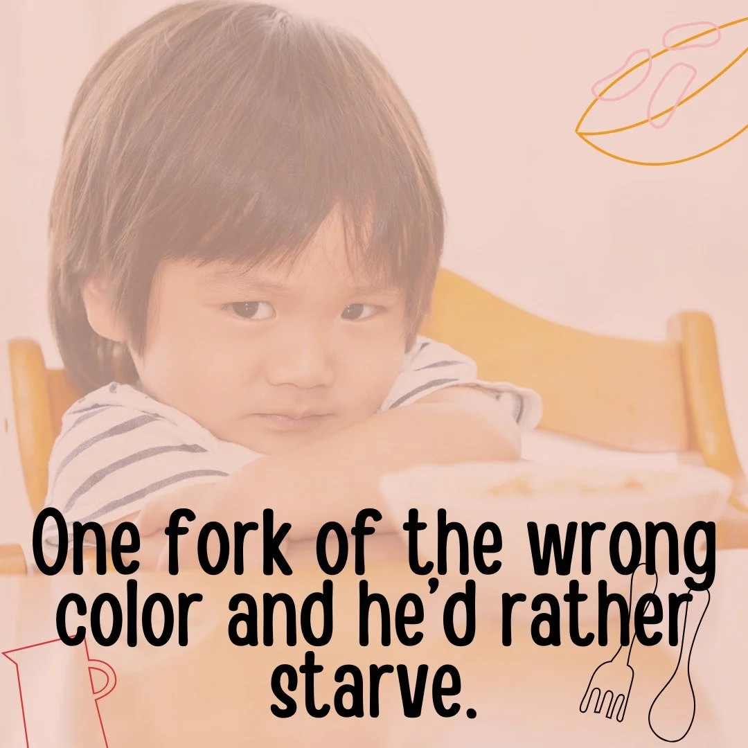 Before parenthood I would have never guessed you could ruin someone's day by giving them the wrong color of fork. 🤣🍽

#justeatyourpeas #momlifemoments #toddlermom #sincerelykatieann