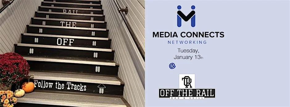 Media Connects Live on Tueseday, Jan. 13th 5-8pm @ Off the Rail 