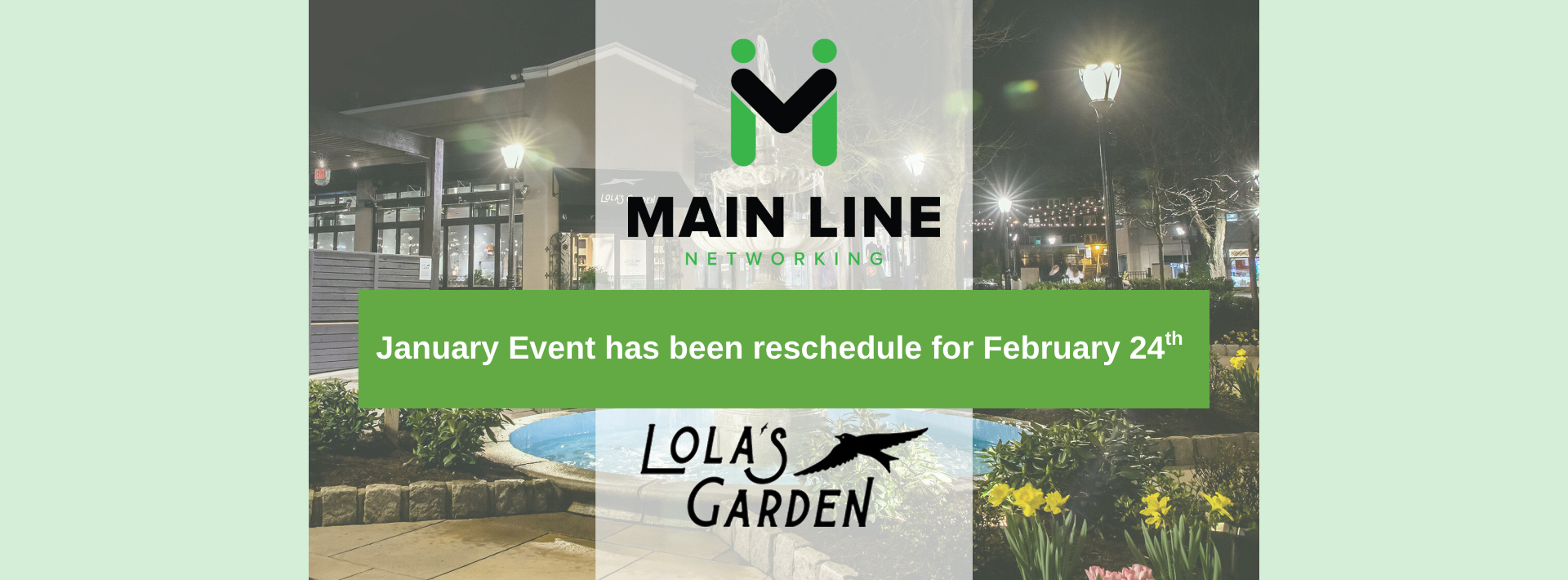 (Reschedule January) Main Line Networking @ Lola’s Garden
