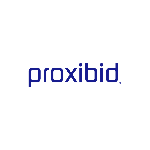 Proxibid logo in gray text on a white background