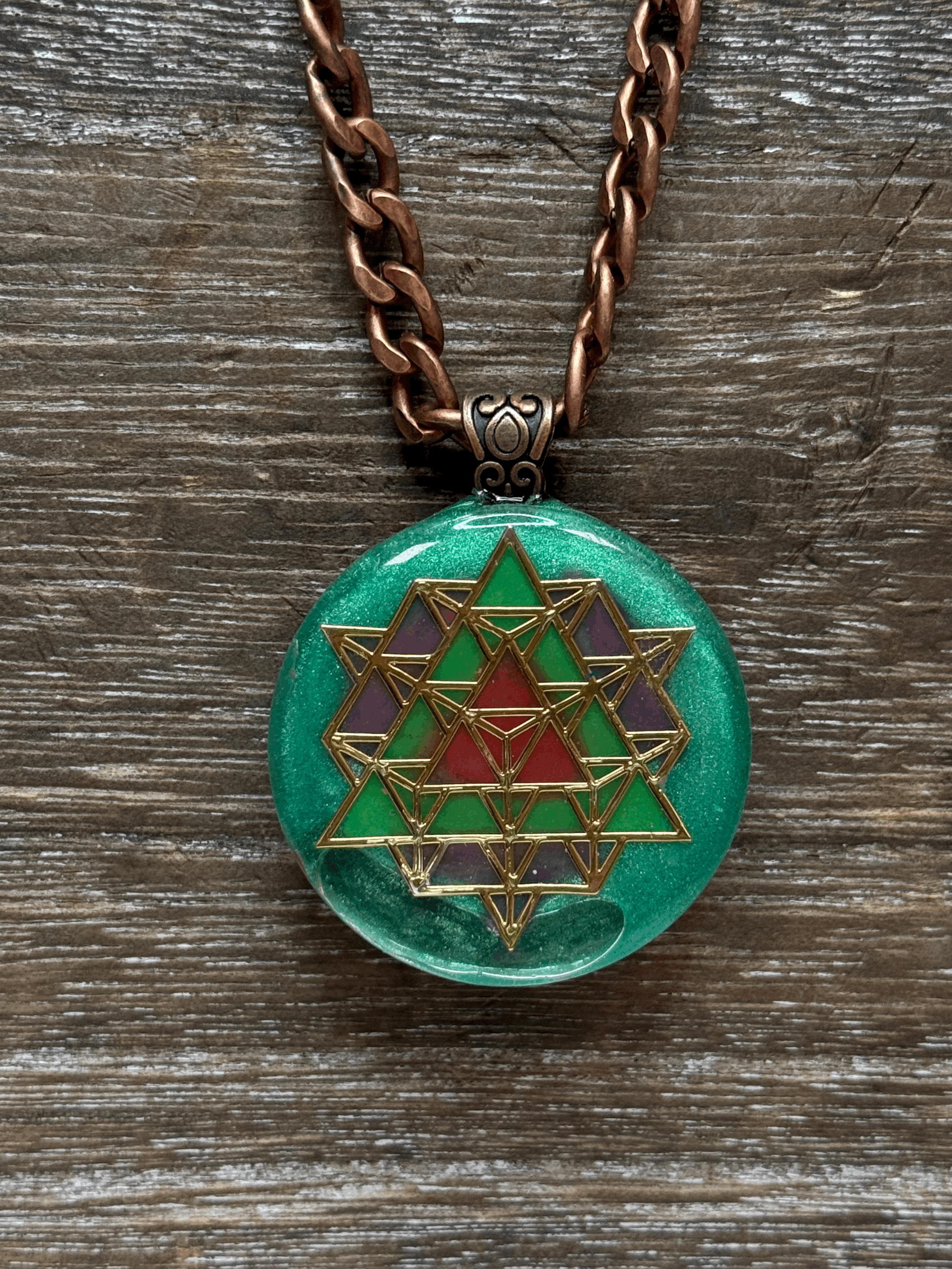 64 tetrahedron Ogonite Pendant