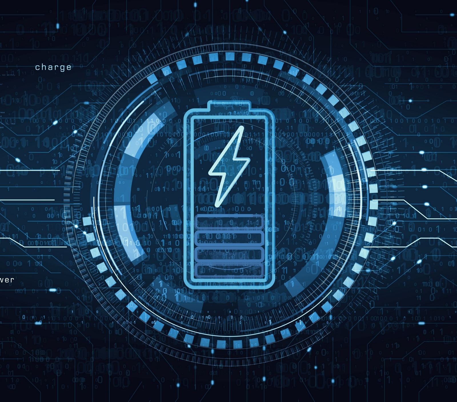 Art image representing low battery design with battery pictogram dedicated for low power design