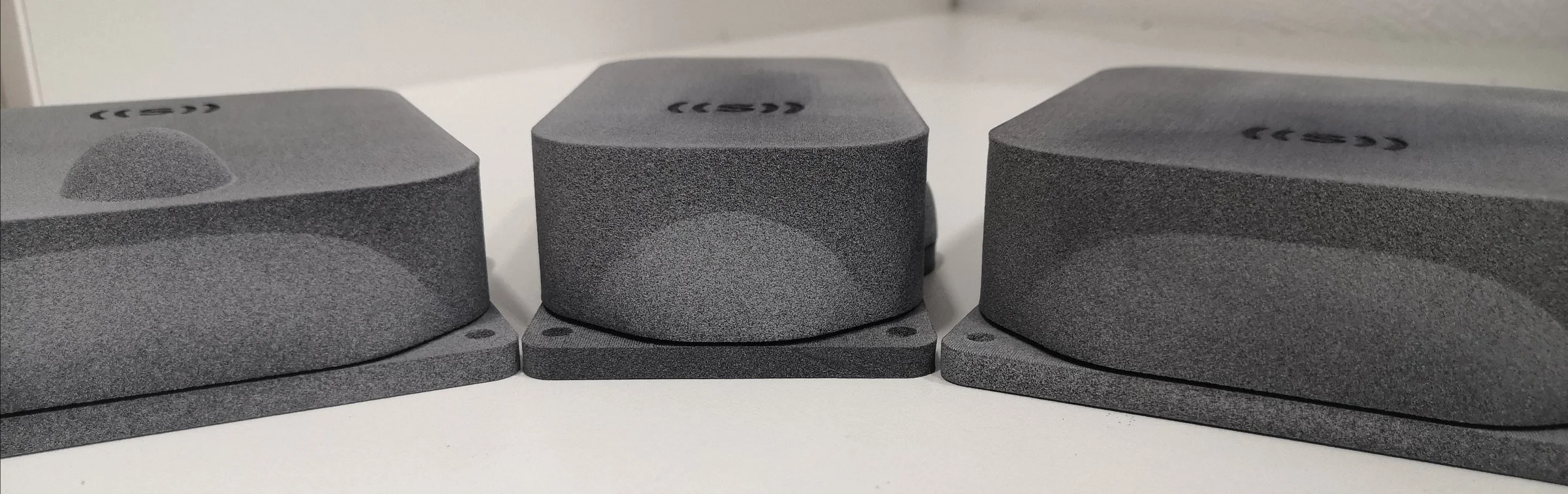 Example of 3D designed and 3D printing produced product enclosures representing industrial design capabilities