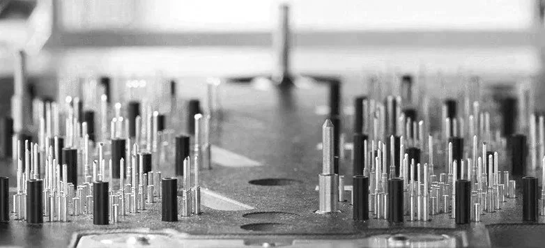 View on test probes at test adapter