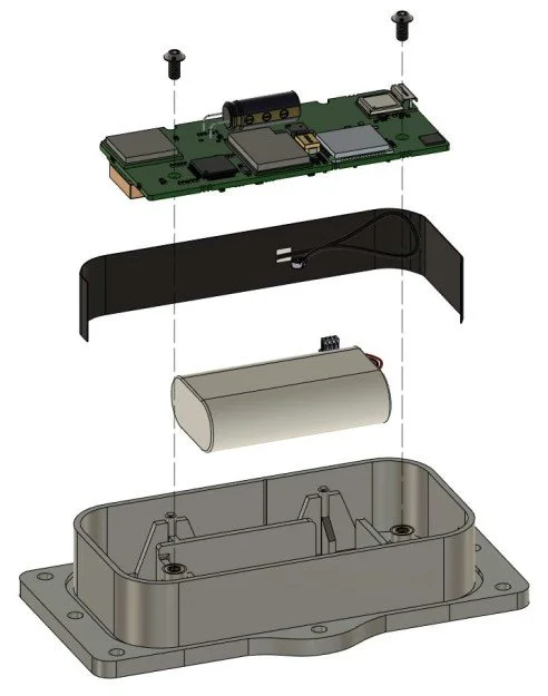 Example of 3D mechanical assembly of custom device