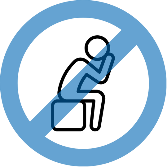 Pictogram for no-suffering human