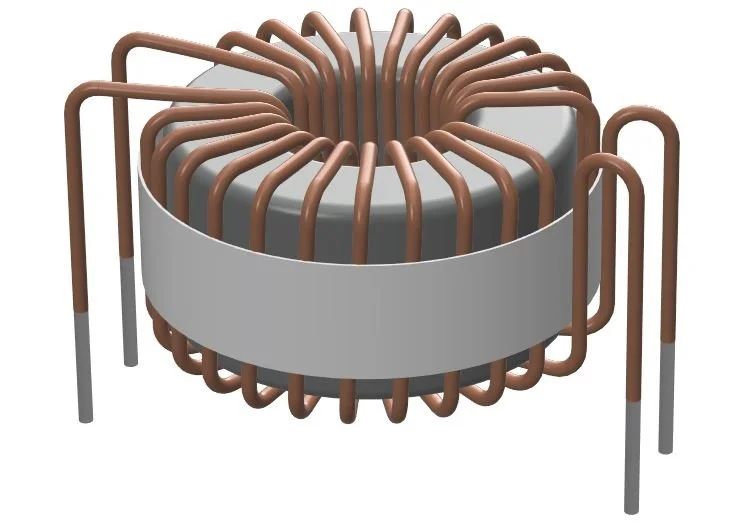 3D component modeled in CAD representing design capability for 3D component (common mode choke)