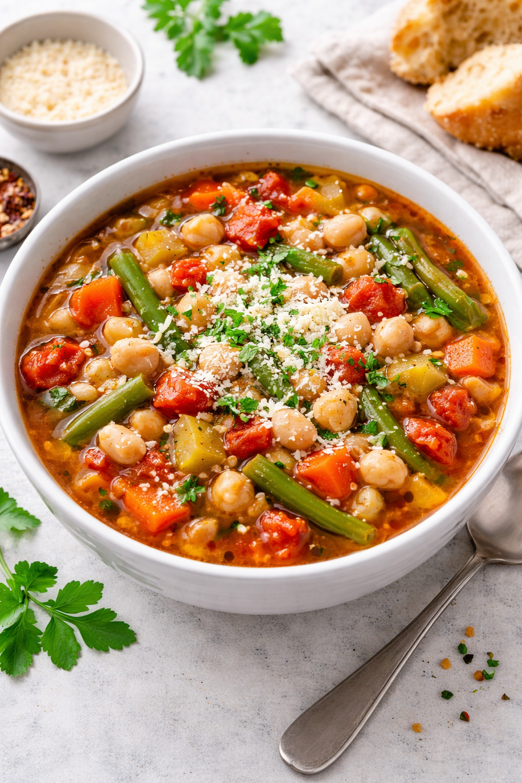 Simple, nourishing meals: Easy vegetable bean soup