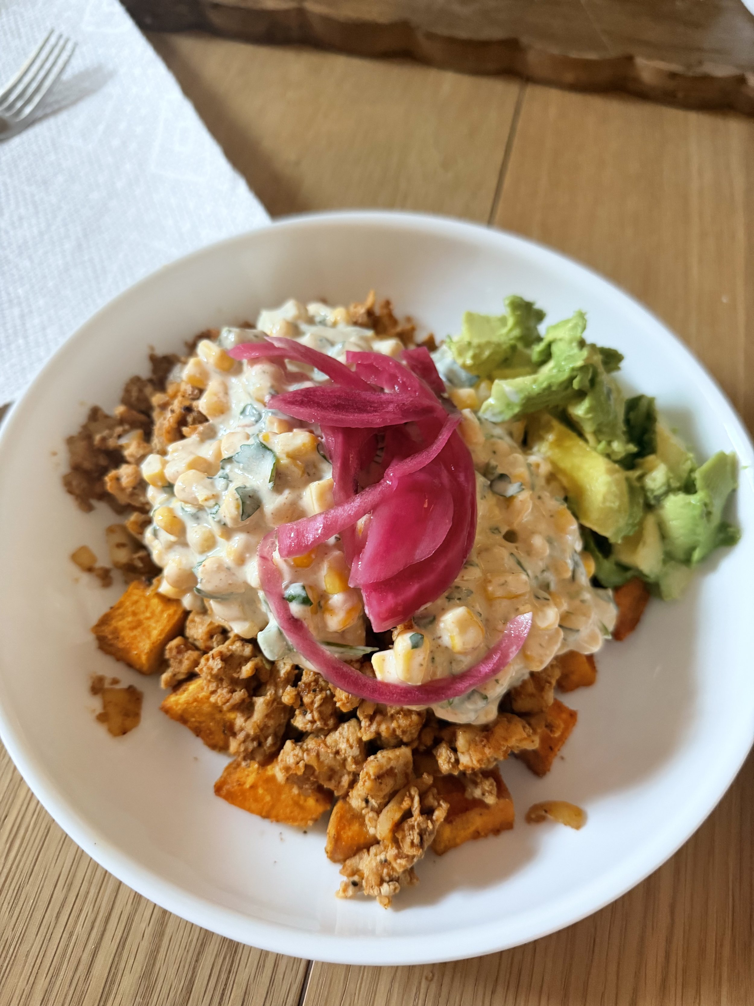 Simple nourishing meals: Ground Chicken Taco Bowl
