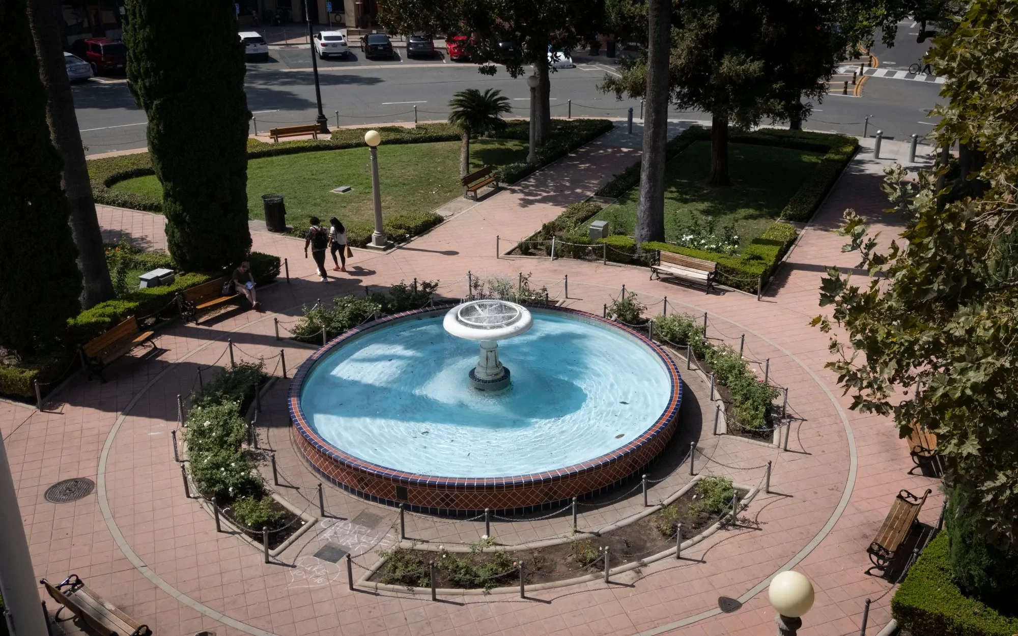 Medical Emergency Triggers Van Crash at The Plaza in Old Towne Orange