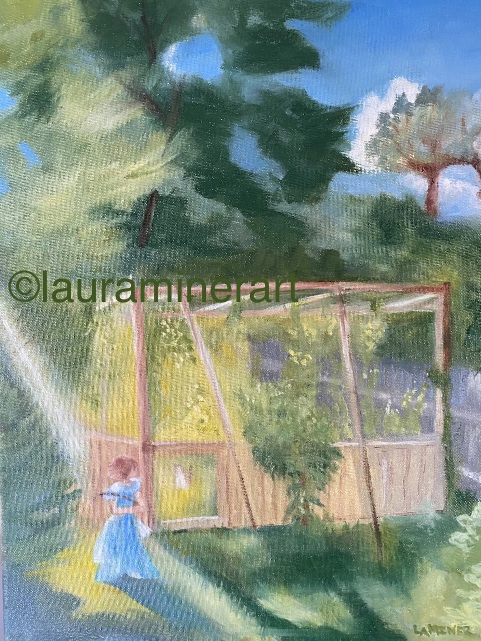 Delaney in the Garden, oil on canvas, private collection